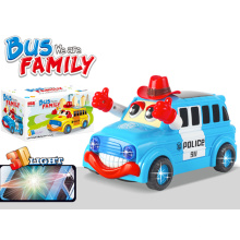 B/O Plastic Bus with 3D Light Vehicle Toy (H6614047)